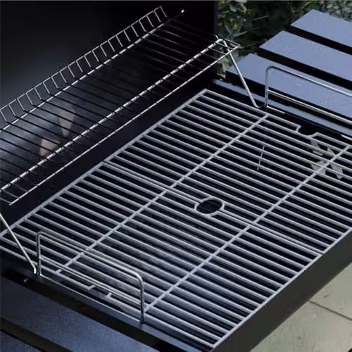 Charles Bentley Ottimo 415 Charcoal Barrel BBQ in Black with Thermometer, Warming Rack and Wheels, W/D/H: 128 x 108 x 58.5 cm – 3