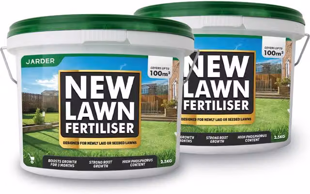 Jarder Slow Release Granulate New Lawn Feed Fertiliser, 2.5kg