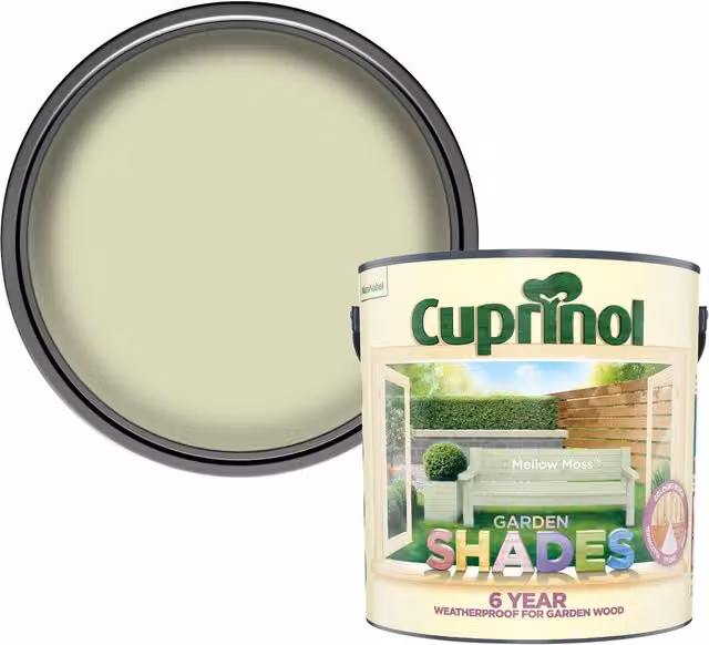 Cuprinol Garden Shades Paint in Mellow Moss Green, 2.5l