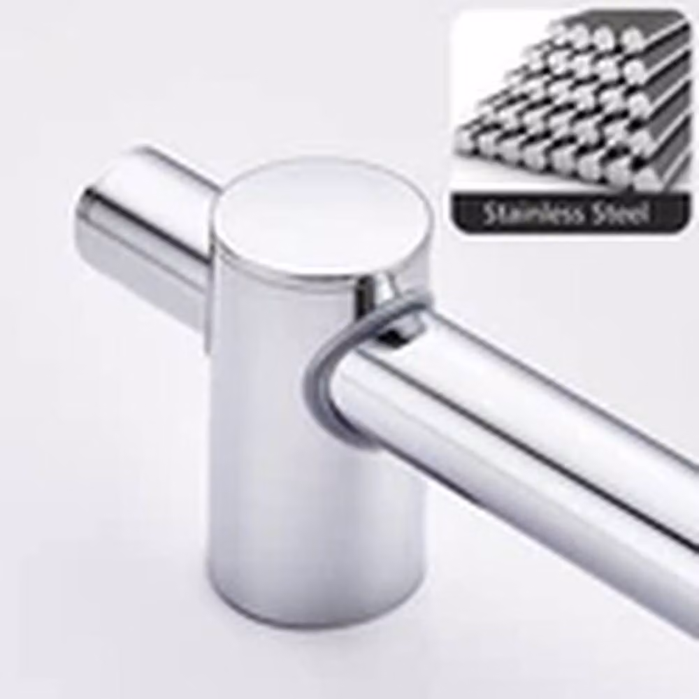 EONLION Chrome Adjustable Shower Slider Rail Set with Shower Head and Hose in Silver – 2