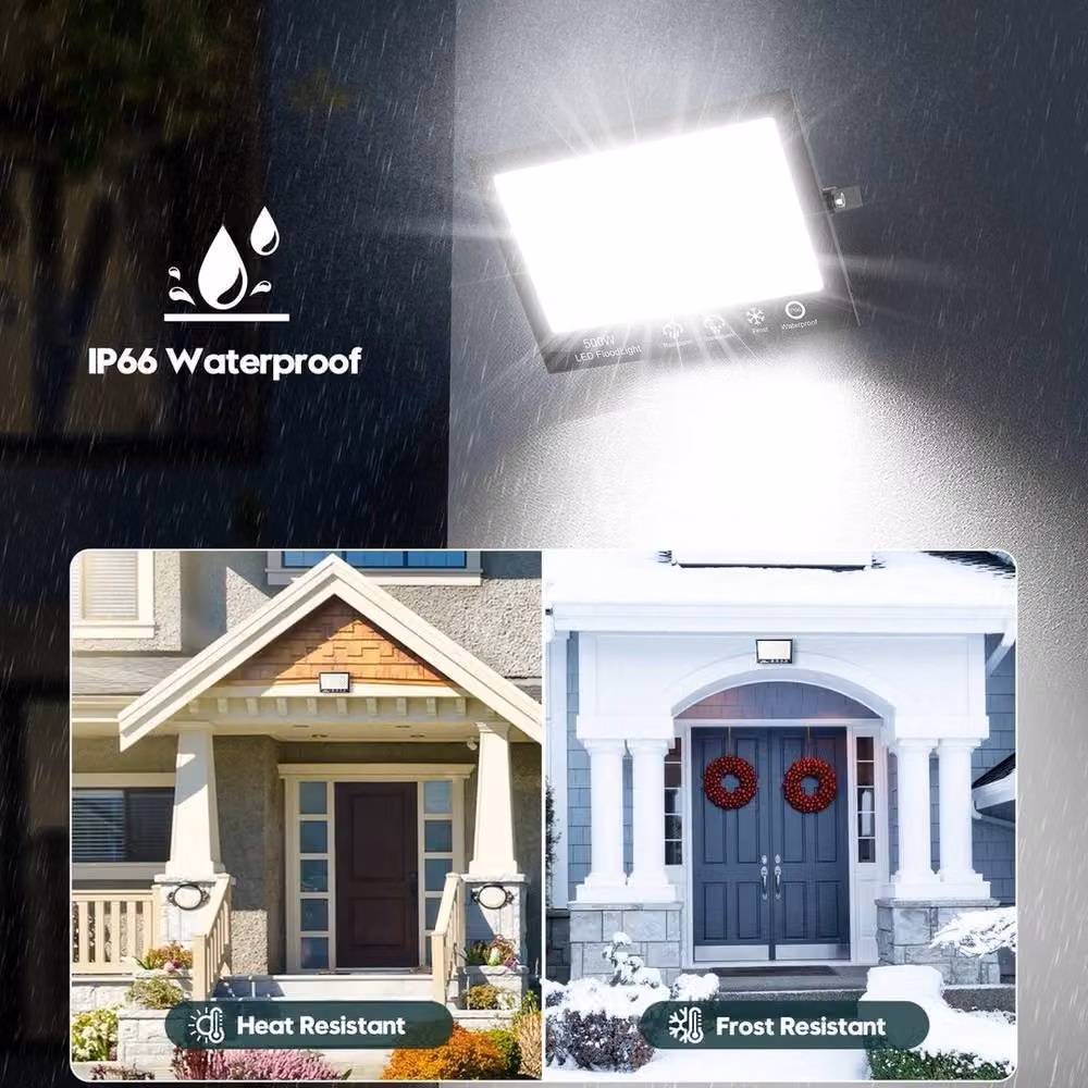 SPETLEK 500W 50000Lm LED Outdoor Security Flood Light in Black – 6