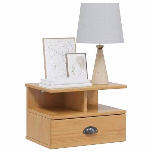 vidaXL Bedside Cabinet in Honey Brown, Solid Pine Wood, W/D/H: 40 x 31 x 27 cm – 1