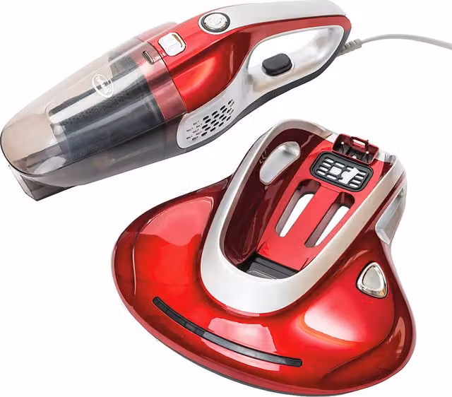 Ewbank Multi Purpose Bagless Vacuum and Bed Sanitiser with UV-C Light, Red