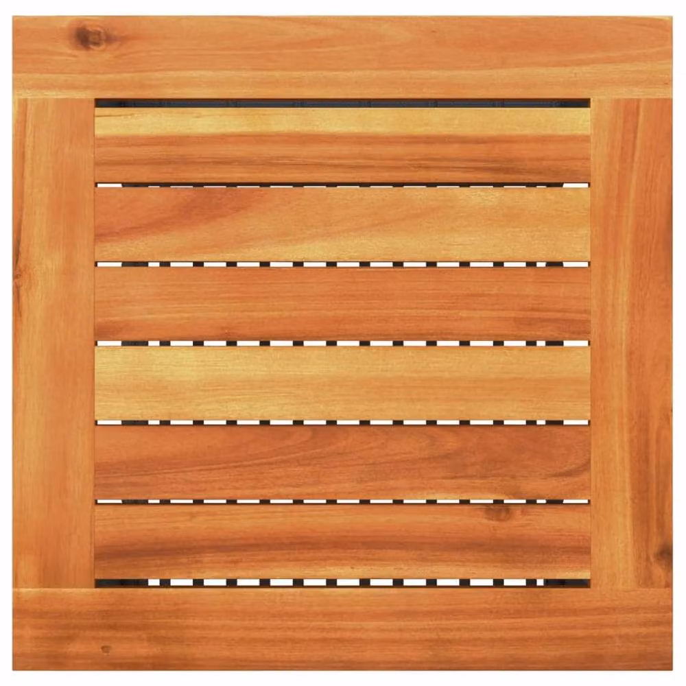 Berkfield Home Black Poly Rattan and Acacia Wood Garden Table, W/D/H: 40 x 40 x 42 cm – 5