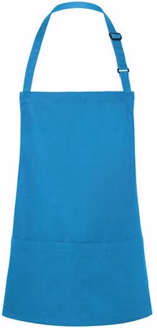Karlowsky Pocket Buckle Bib Apron in Turquoise, W/H: 60.0 x 75.0 cm