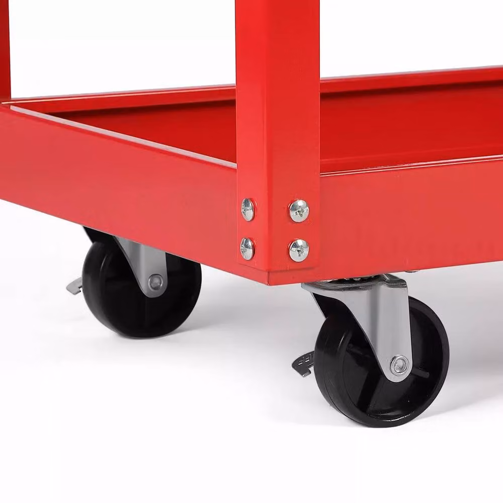 Dprodo 3 Tier Tool Cart with Drawers in Red, 150kg Capacity, Width: 60 cm – 9