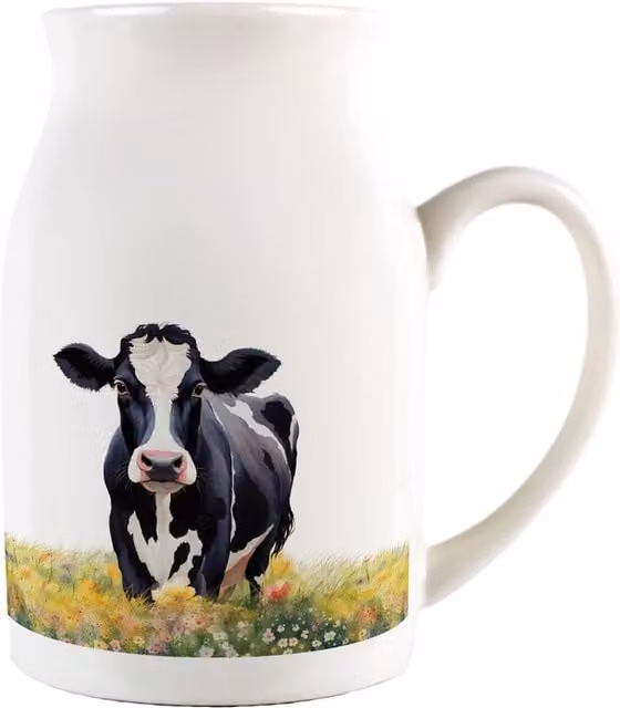Purely Home Floral Ceramic Serving Jug in Multicoloured White