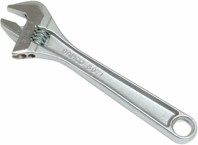 Bahco 8069C Chrome Adjustable Wrench, Silver, 100 mm