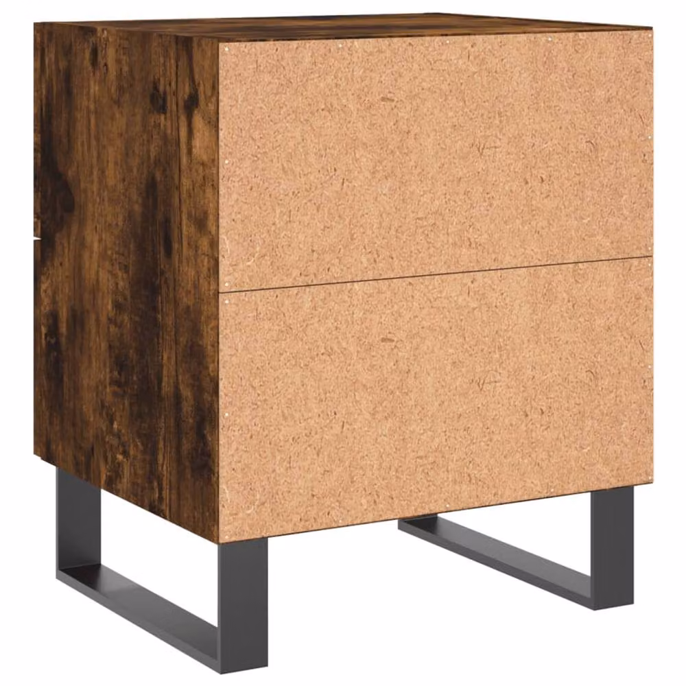 Berkfield Home Modern Bedside Cabinet in Smoked Oak Brown, W/D/H: 40 x 35 x 47.5 cm – 5