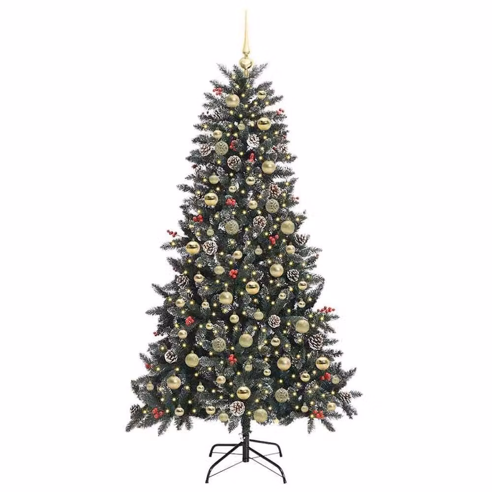 Berkfield Home Artificial Christmas Tree with 300 LEDs, Green, W/D/H: 99 x 99 x 180 cm – 3