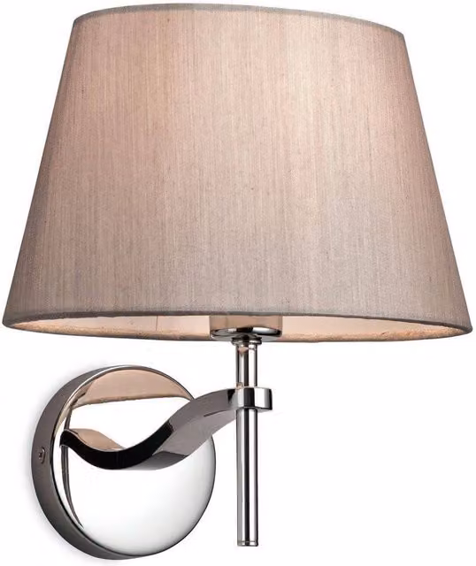 Firstlight Princess Single Round Indoor Wall Light in Polished Stainless Steel with E14 Fitting
