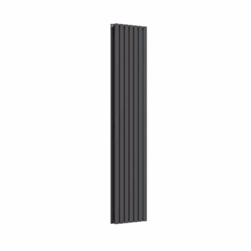 Lux Heat Oval Anthracite Grey Vertical Double Panel Designer Radiator, H: 180 cm, W: 42 cm – 3