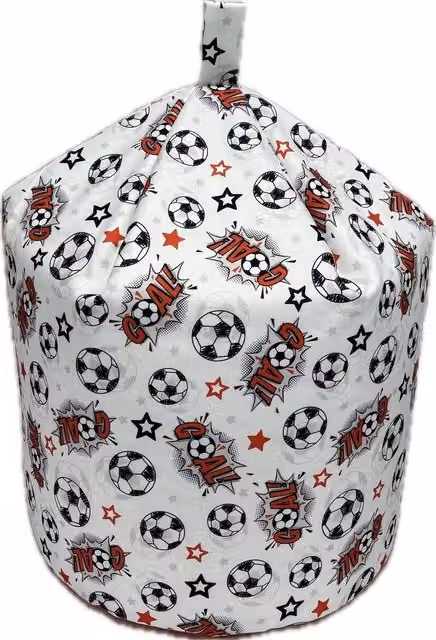 Kaikoo White Goal Print Fabric Beanbag with Carry Handle – 1