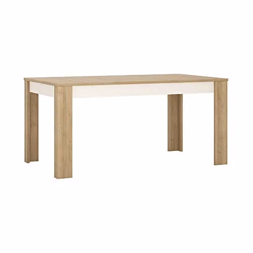 Furniture To Go Lyon Large Extendable Rectangular Dining Table, White, W/D/H: 160 x 90 x 76.5 cm to 200 x 90 x 76.5 cm – 1