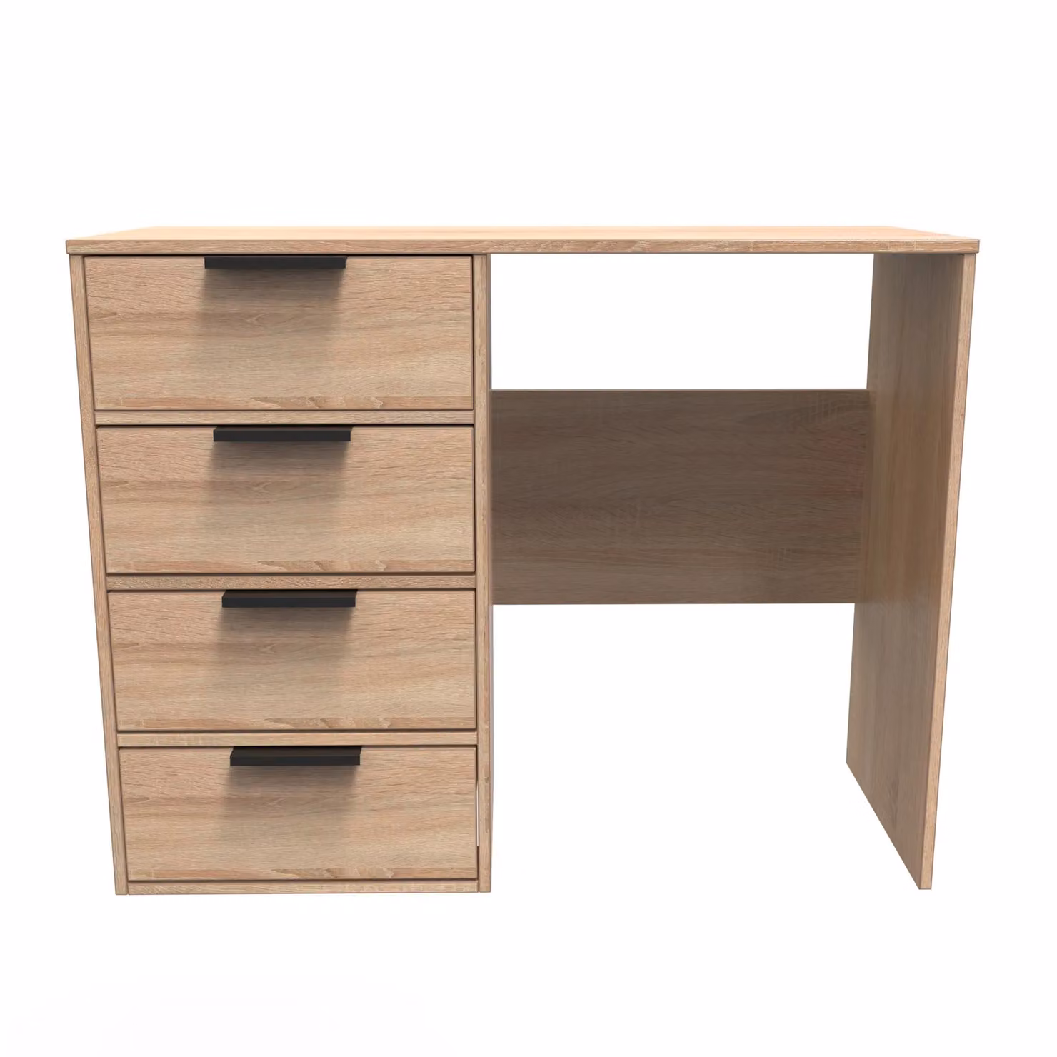 Ready Assembled 2 U Fuji 4 Drawer Vanity in Light Oak – 2
