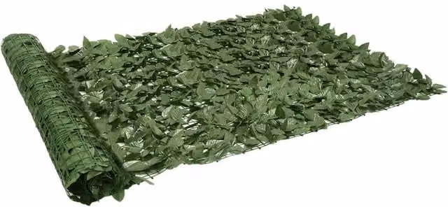 Berkfield Home Semi-Transparent Artificial Hedge Balcony Screen with Green Leaves, W: 200 cm, H: 150 cm