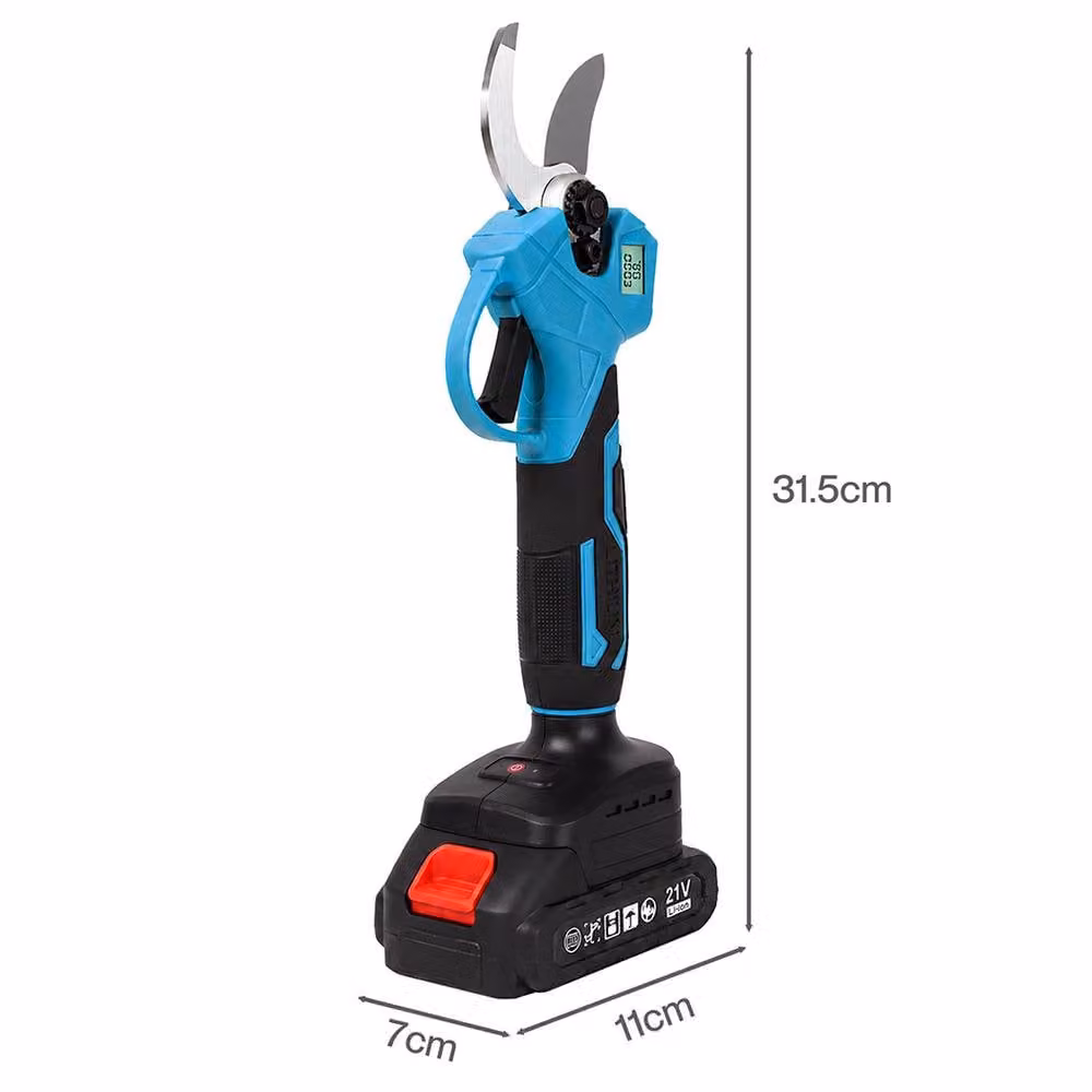 Traderight Blue Brushless Electric Cordless Pruning Shears with Rechargeable Battery and Spare Battery – 4