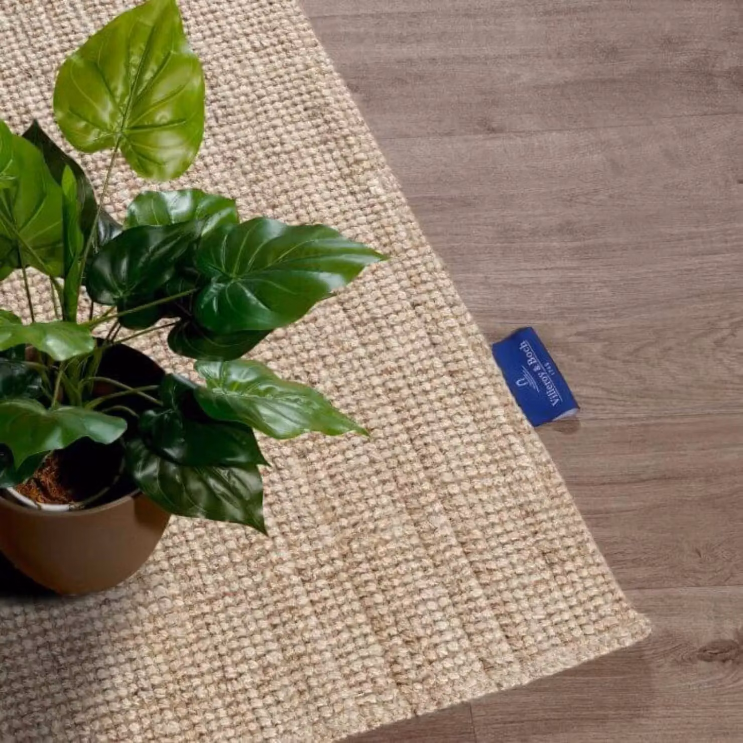 Villeroy & Boch 1791 Rosalie Handwoven Jute Rug in Beige, W: 200 cm, D: 290 cm – 2