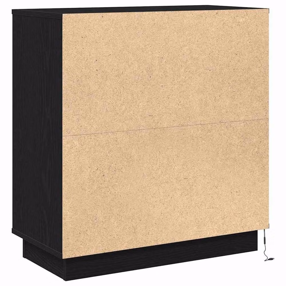 Berkfield Home Modern Bedside Cabinet in Black Oak with Integrated LED Lighting, W: 34.5 cm, D: 40 cm, H: 71 cm – 5