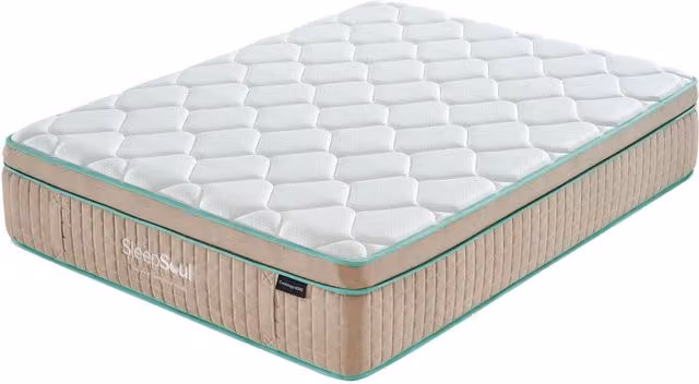 Birlea SleepSoul Coolology 4000 King Hybrid Mattress, Medium-Firm, White, W: 180 cm, D: 200 cm