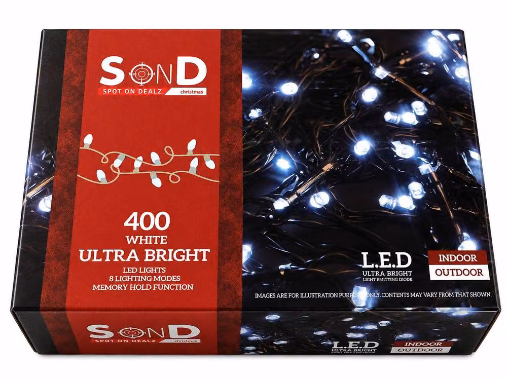 Spot On Dealz 400 LED Cool White Christmas Snowing Lights with Controller for Indoor and Outdoor Decor – 5