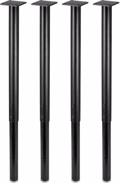 KORVIXA Black Adjustable Metal Breakfast Bar Table Legs
