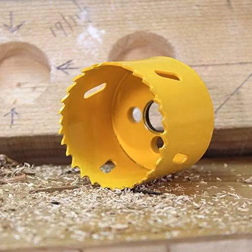 Faithfull Yellow HSS Cobalt Varipitch Hole Saw, 56mm – 2