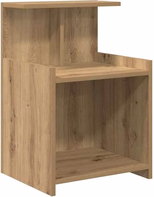 Berkfield Home Artisan Oak Bedside Cabinet in Brown, W/D/H: 40 x 35 x 60 cm