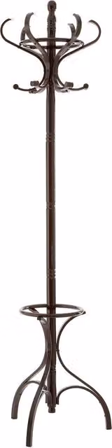 Maison by Premier Classic Metal Post Tree Coat Stand with Distributed Point Hooks, Brown