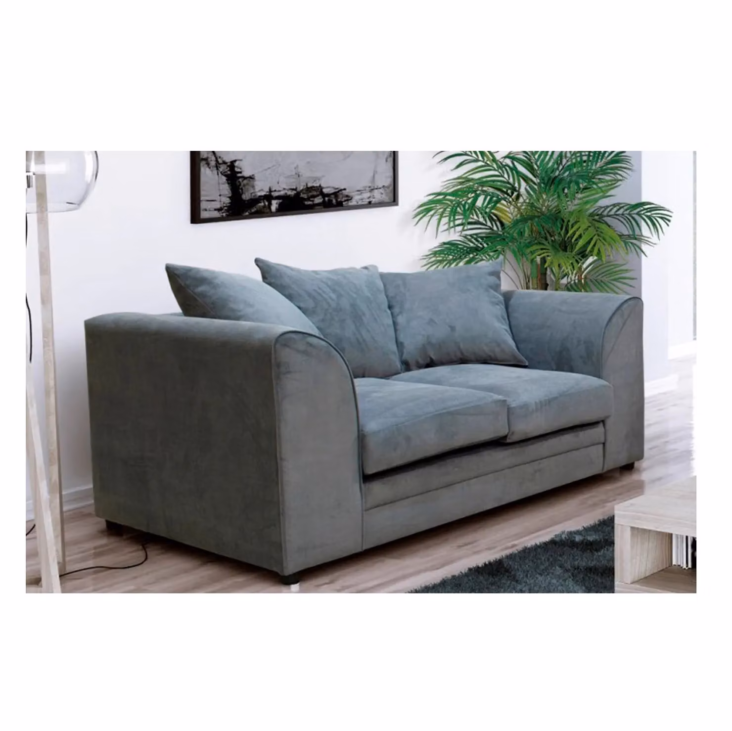 Snugg Furniture UK Limited Kaspo 3 and 2 Seater Fabric Sofa Set in Grey – 2