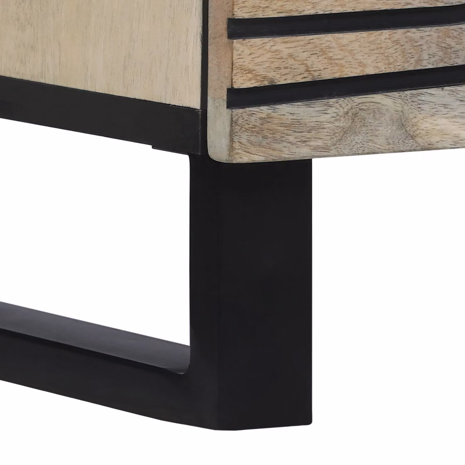 Berkfield Home Modern Media Storage Cabinet with Drawer and Door in White and Black – 7