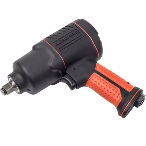 SIP Air Impact Wrench 1/2" Composite Square Drive Twin Hammer Air Tool, 610Nm, Black – 1
