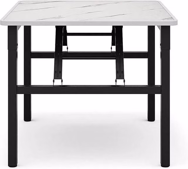 Kelvenix Square Folding Dining Coffee Table in White
