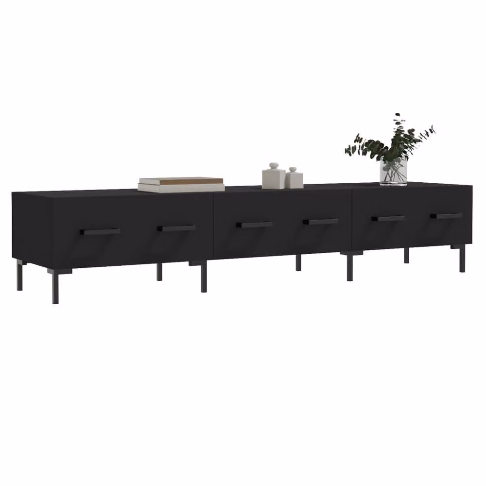 Berkfield Home Industrial TV Cabinet in Black, W/D/H: 150 x 36 x 30 cm – 3