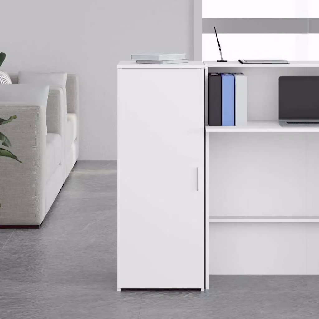 Berkfield Home White Wall Mounted Storage Cabinet with Hinged Doors, W/D/H: 40 x 45 x 103.5 cm – 2