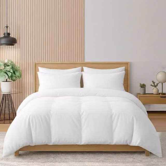 Pamposh White Cotton Sateen Duvet Cover Set, 400TC, W: 180 cm x L: 200 cm