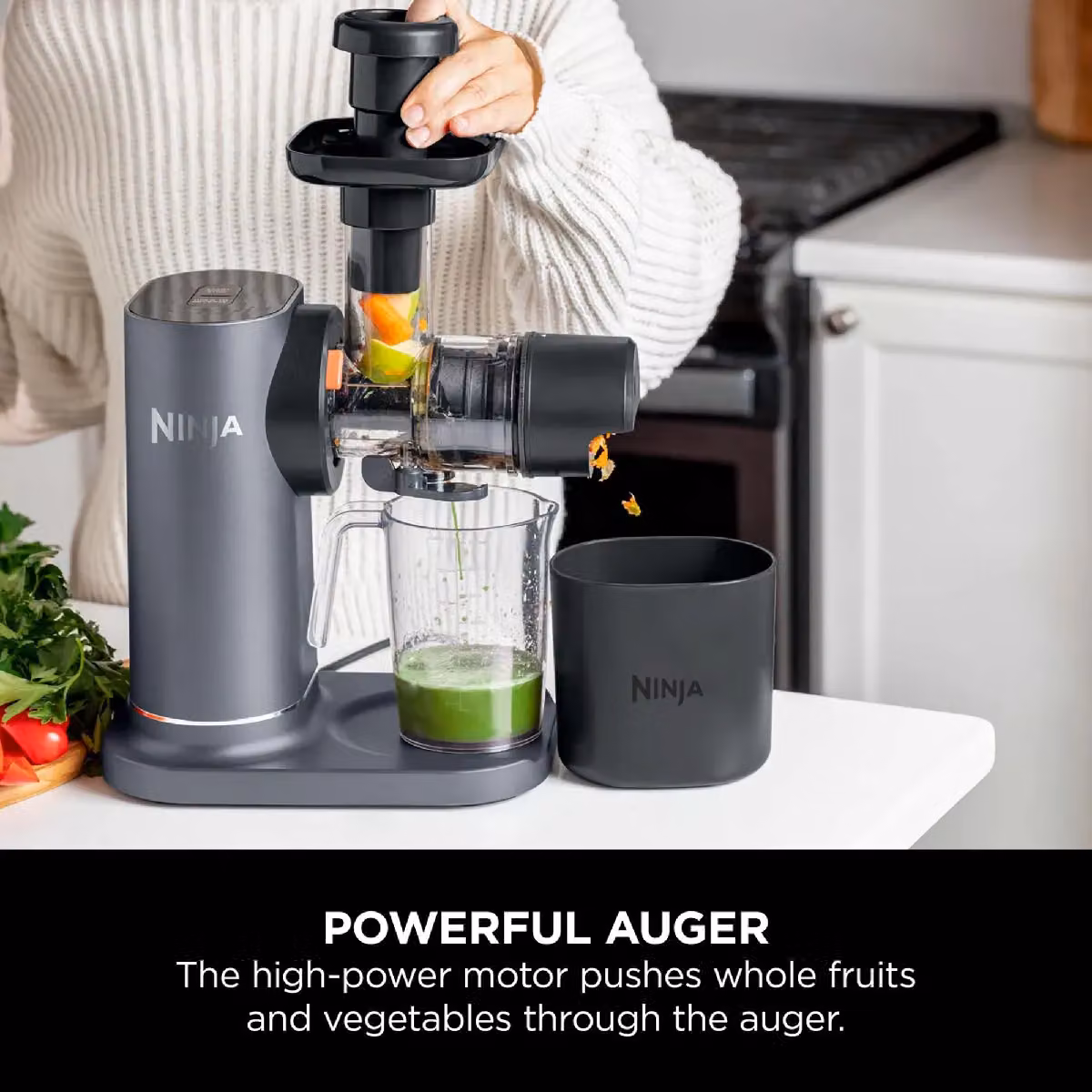 Ninja Cold Press Slow Juicer with Anti-Clog Filter JC151UK in Black – 5