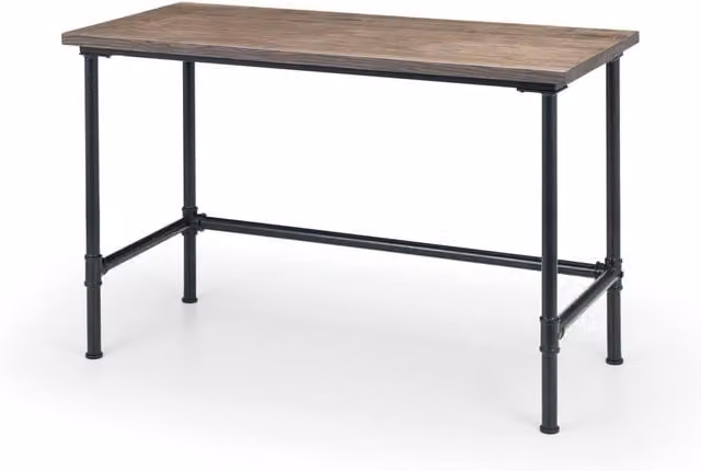 Cheshire Signature Carnegie Industrial Pipe Writing Desk in Mocha Elm and Black – 1