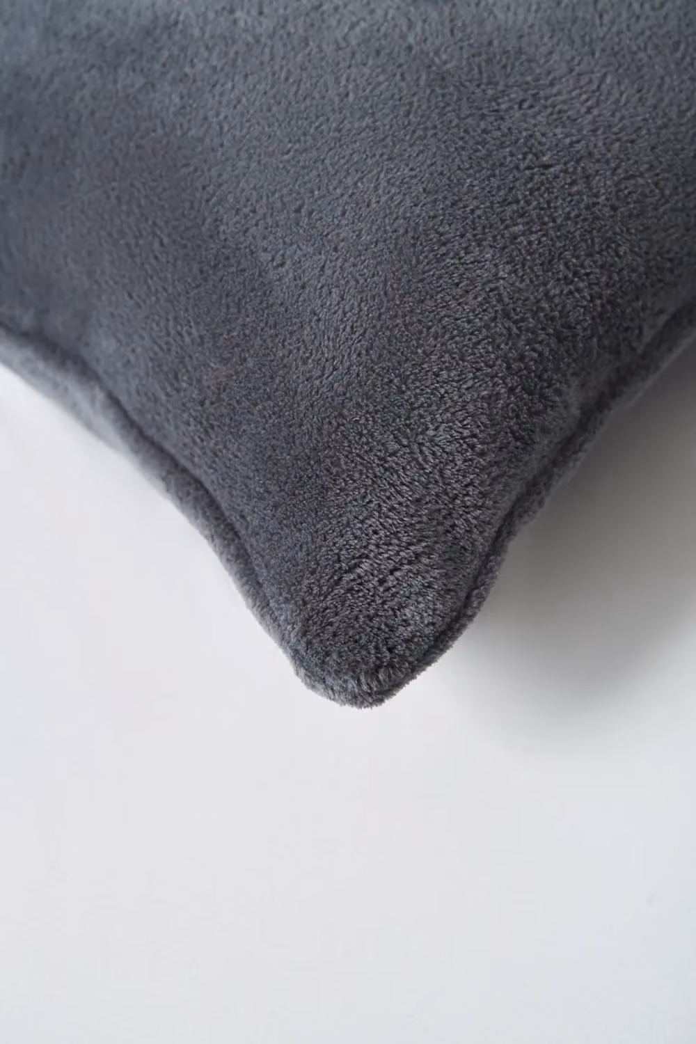 BHS Grey Microfleece Square Cushion, W/D/H: 45 x 45 x 45 cm – 4