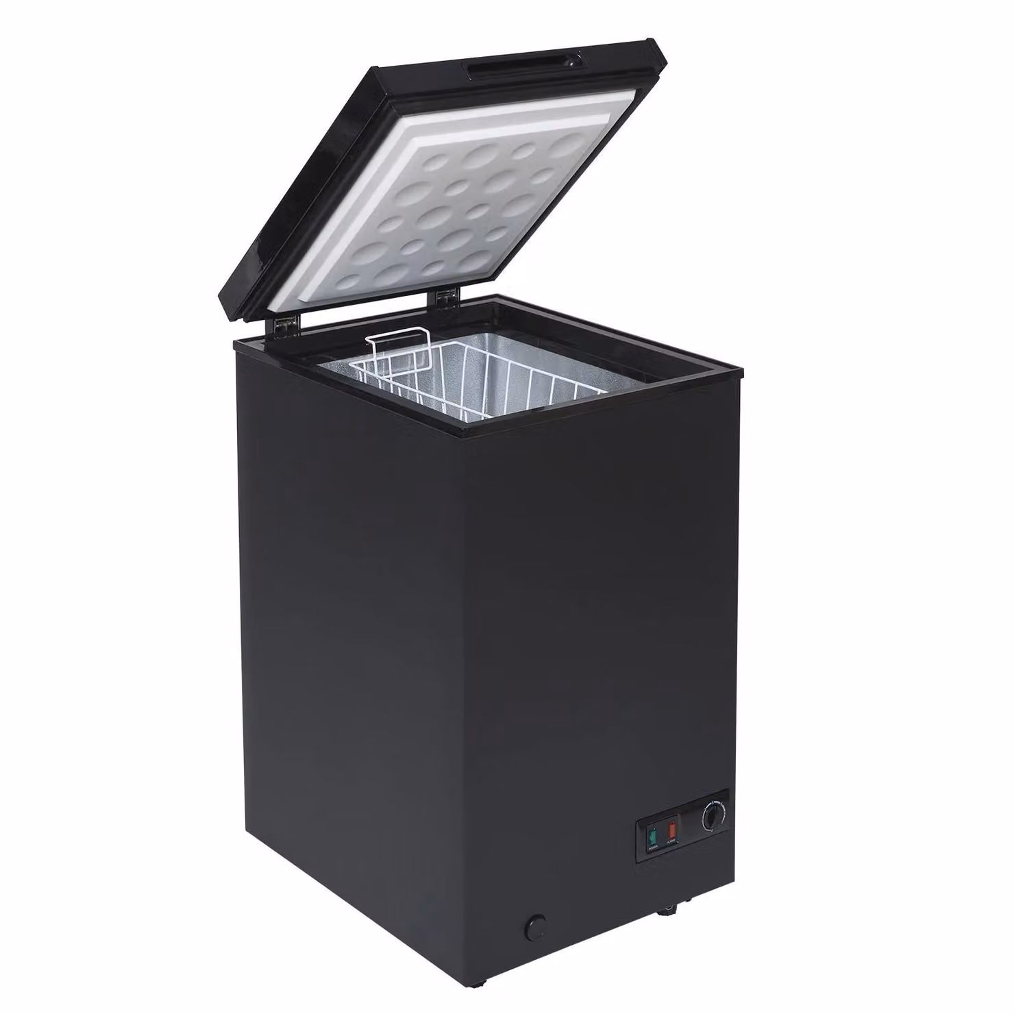 SIA CHF100B Slimline Compact Freestanding Chest Freezer, Black, Width: 48 cm – 2