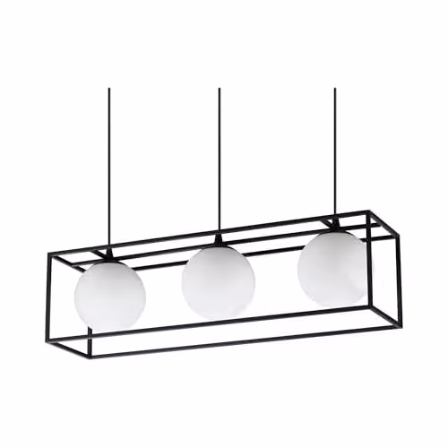 Netlighting Ideal Lux Lingotto 3 Light Bar Pendant Ceiling Light in Black