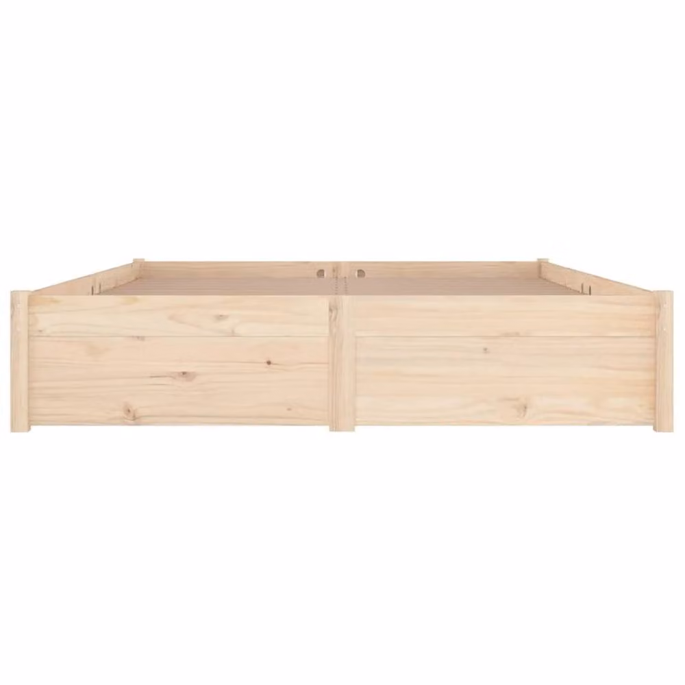 Berkfield Home Rustic Solid Pine Bed Frame with Drawers, Brown, 200 x 200 cm – 2
