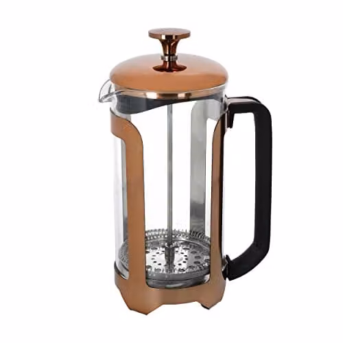 La Cafetiere Roma Stainless Steel French Press Coffee Maker, Copper and Silver, 0.95 l – 1