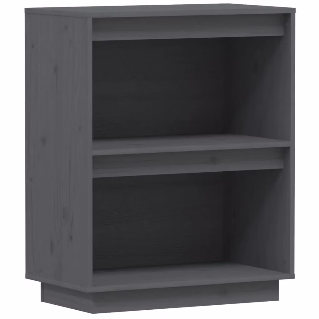 Berkfield Home Grey Solid Wood Pine Console Cabinet, W: 60 cm, D: 34 cm, H: 75 cm – 2