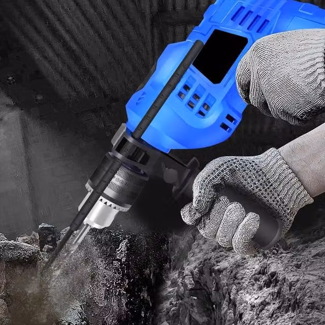 Kelvenix Heavy Duty Corded Electric Impact Driver with Bit Set, 3000W, Blue