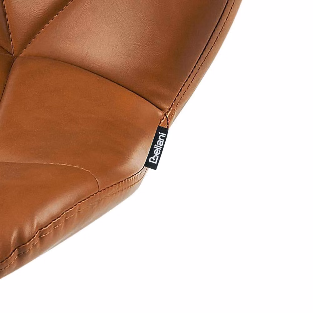 Wyld and Coco Set of 2 Brown Faux Leather 360 Degree Swivel Bar Stools – 5