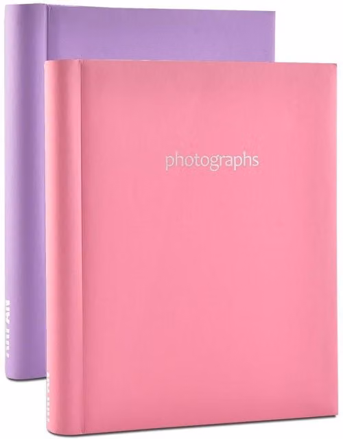 Arpan 2 Pack of Self-Adhesive Large Photo Albums with Wiro Binder in Blue and Purple – 1