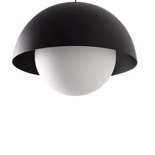 Netlighting Marisol Dome Pendant Ceiling Light in Matt Black with Warm White LED 2700K – 4