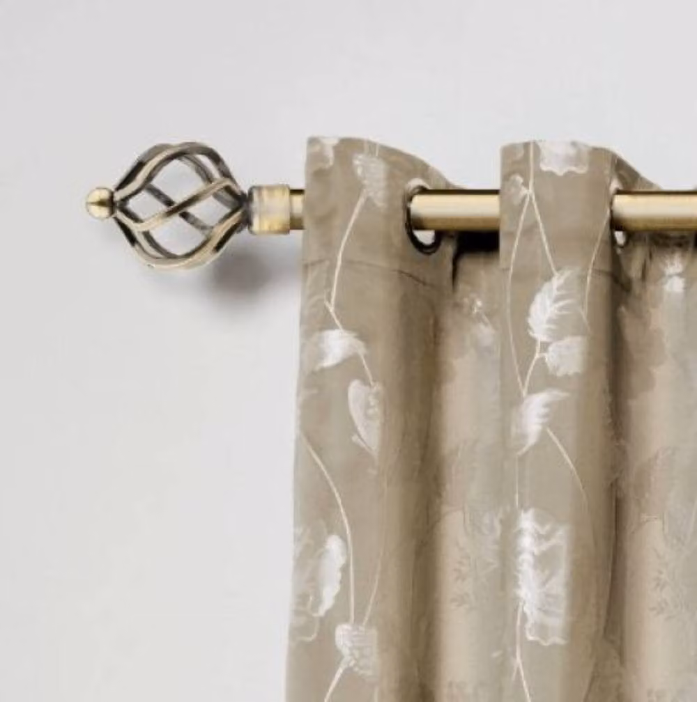 New Edge Blinds 16-19mm Cage Extendable Eyelet Metal Curtain Pole Set in Bronze, Width: 160 cm – 2