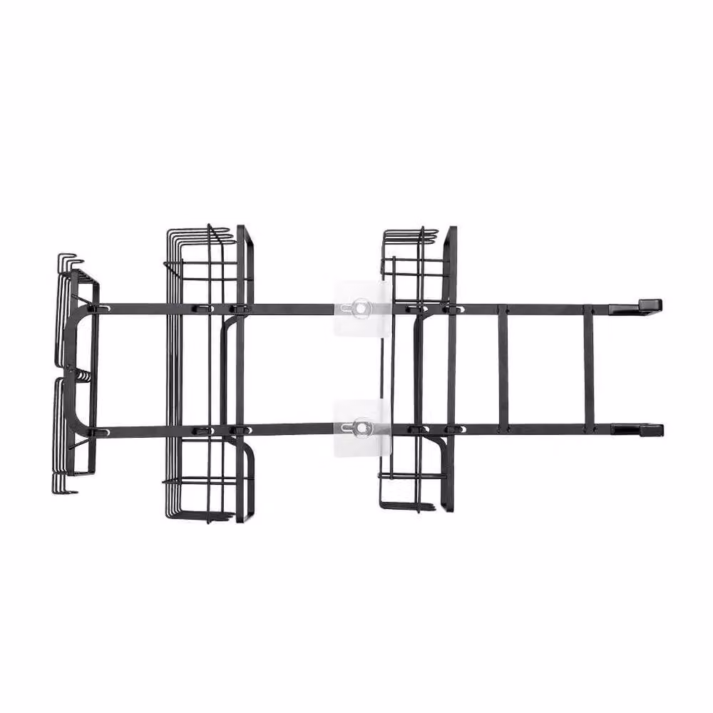 KORVIXA 3-Tier Over Door Shower Rack Storage in Black – 2